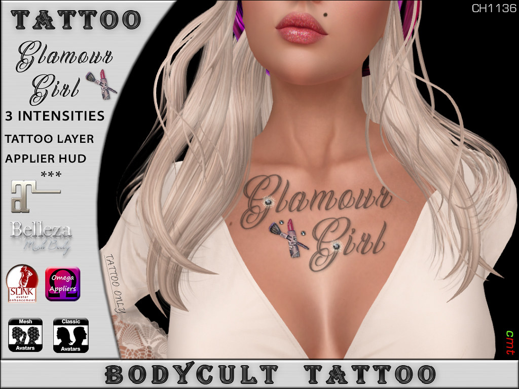 BodyCult Tattoo Glamour Girl CH1136 - EXCLUSIVE #HASH GLAM EVENT - TeleportHub.com Live!