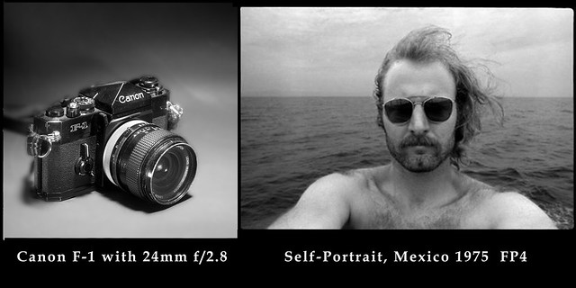 Canon F-1 and Self-Portrait, Mexico 1975