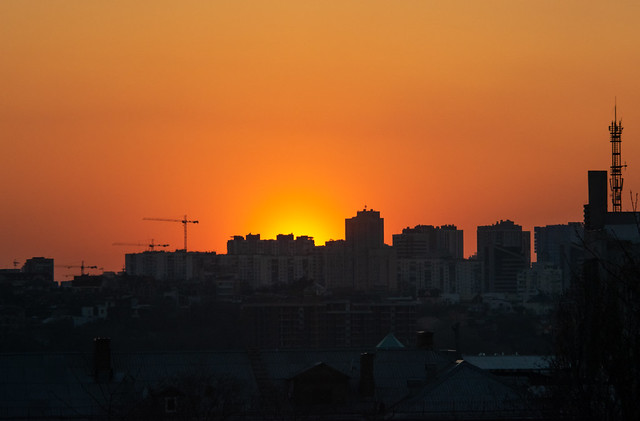 Сityscape sunset