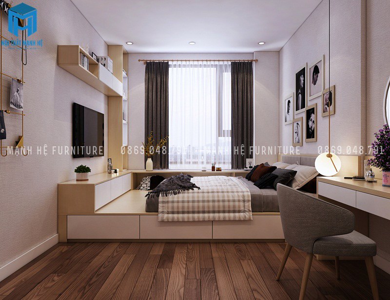 Thiết kế nội thất chung cư căn hộ 70m2 | phòng ngủ master vi… | Flickr