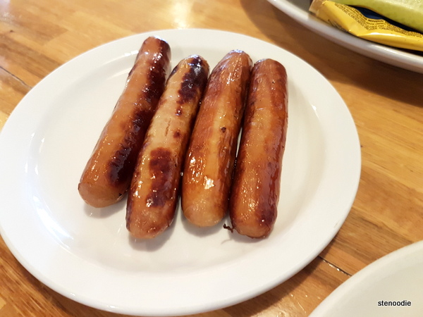  Sausages on a plate