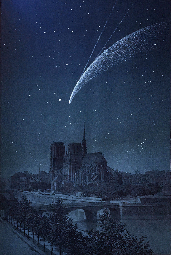 El cometa Donati sobre París, el 4 de octubre de 1858, de 