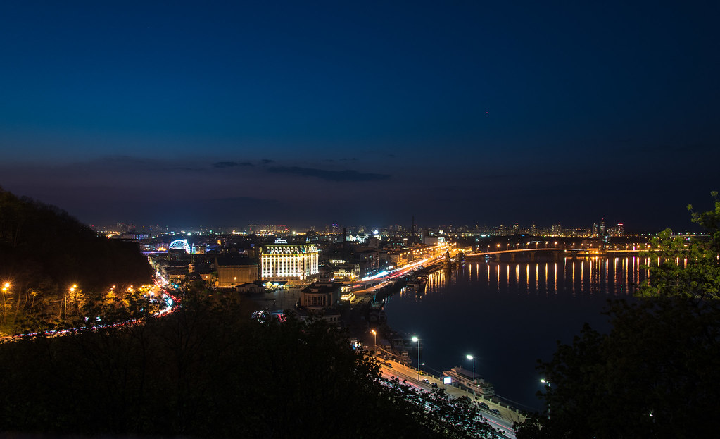Night spring Kyiv