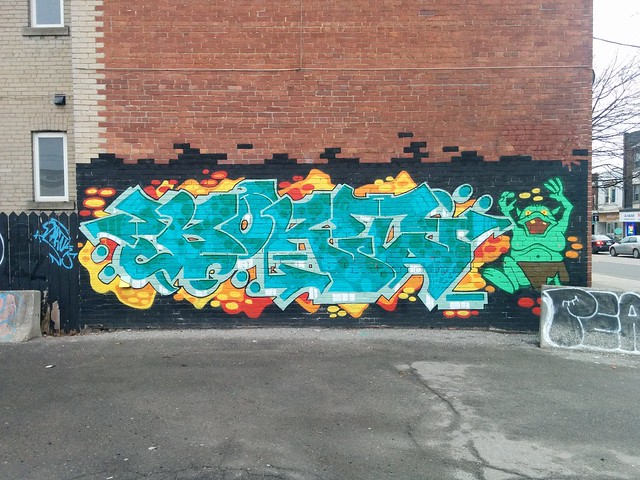 Graffiti, north side of 2252 Dundas Street West #toronto #dundasstreetwest #roncesvalles #graffiti #latergram