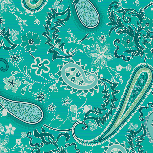 R-21982-1 Paisleys Forever Turquoise