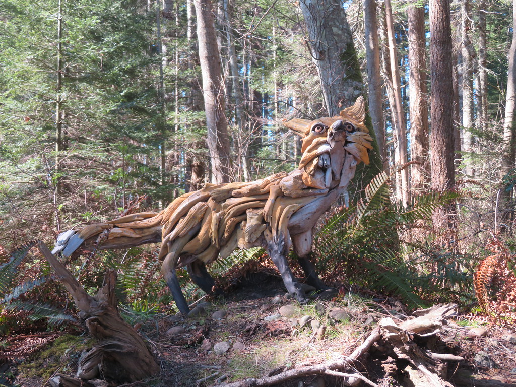 Drift wood sculpture man made.