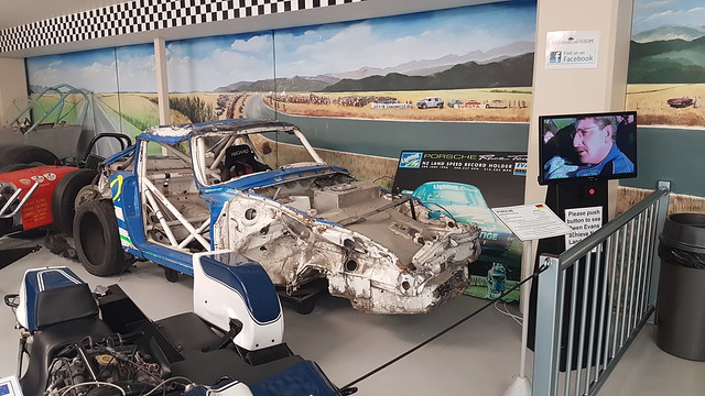 Remains of Owen Evans "Lighting Direct" Porsche following its NZ Land Speed attempt in June 1996