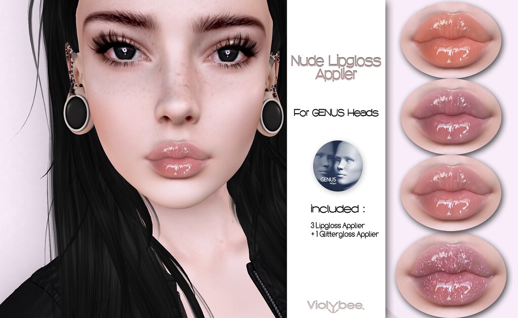 Violybee. Nude Lipgloss - GENUS Applier | MP Violybee 