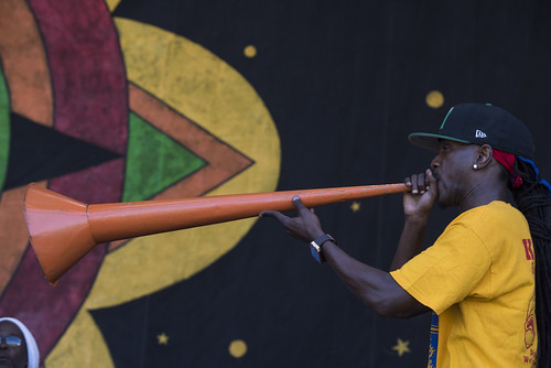 Djarara at Congo Square during Jazz Fest day 2 on April 26, 2019. Photo by Ryan Hodgson-Rigsbee RHRphoto.com