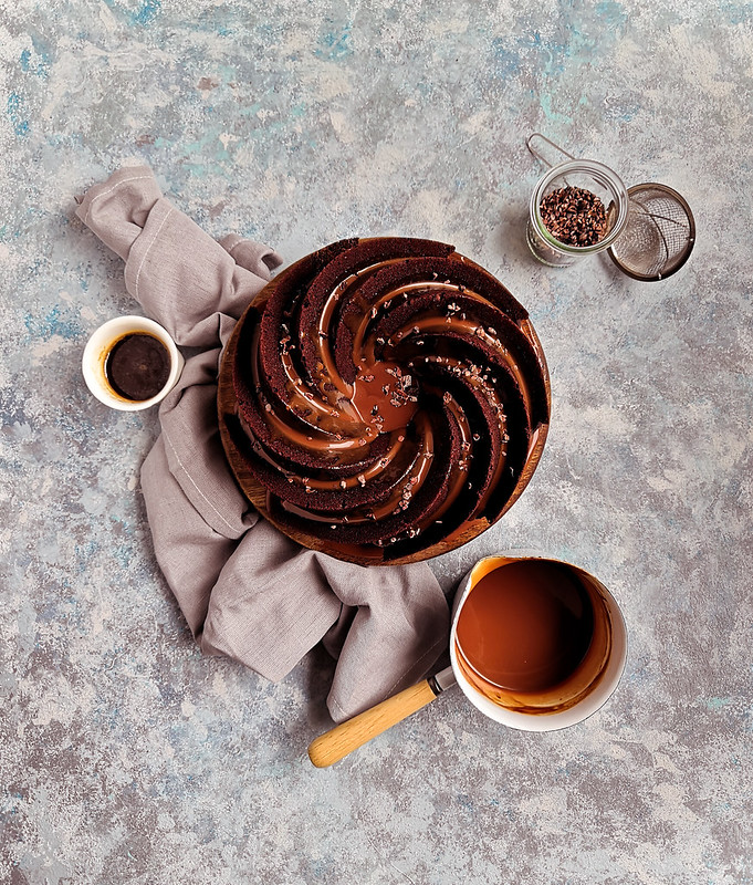 Espresso chocolate cake with Caramélia coffee glaze