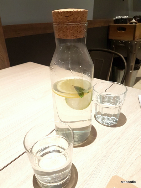  Lemon-infused water pitcher