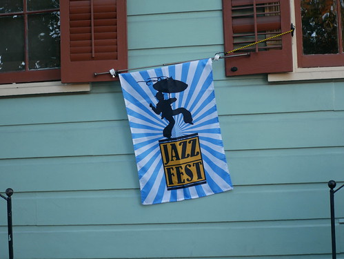 Jazz Fest flag on Day 3 - 4.27.19. Photo by Louis Crispino.