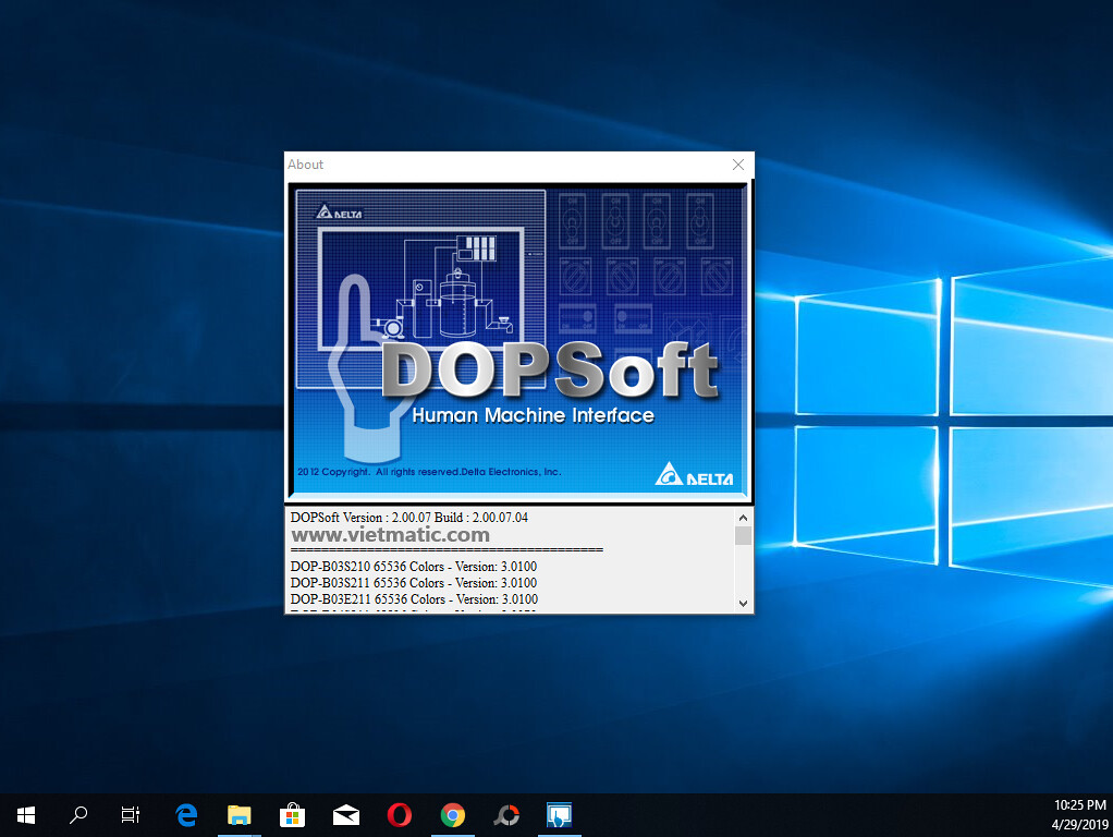 DOP Soft cài đặt trên hệ điều hành Windows 10 Pro 64 bit