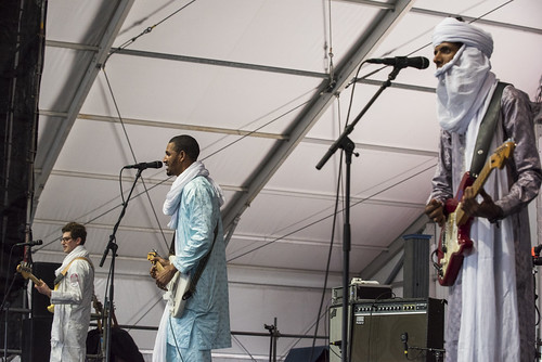 Mdou Moctar of Niger at the Blues Tent during Jazz Fest day 4 on April 28, 2019. Photo by Ryan Hodgson-Rigsbee