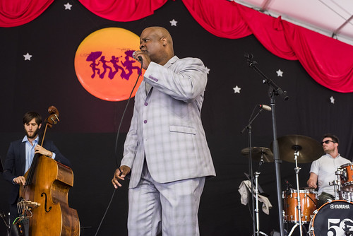 Roderick Harper Quartet at the Jazz Tent during Jazz Fest day 4 on April 28, 2019. Photo by Ryan Hodgson-Rigsbee