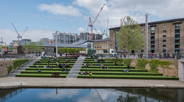 Londoners Take Lunch & Relax in Spring (Kings Cross) (Panasonic Lumix S1 & Lumix S 24-105mm f4 Zoom) (1 of 1)