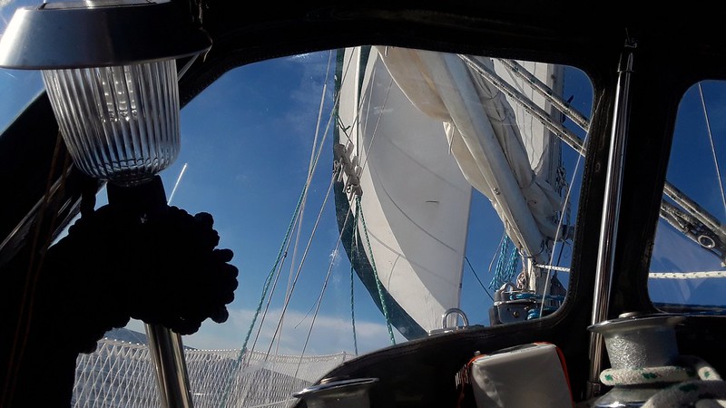 Sailing past Boston