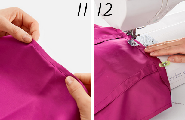 Drawstring Bag Steps 11 12