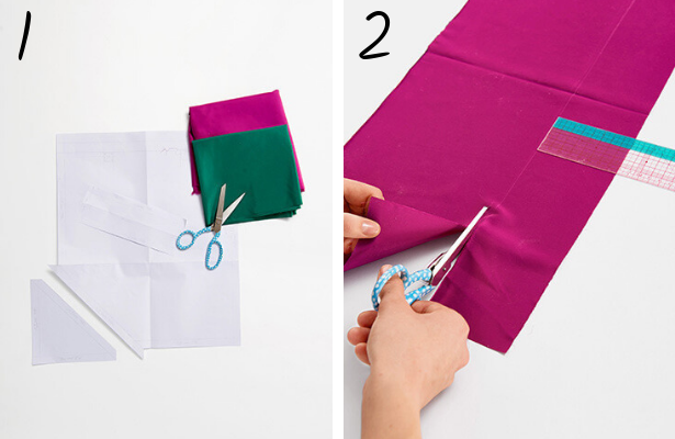 Drawstring Bag Steps 1 2