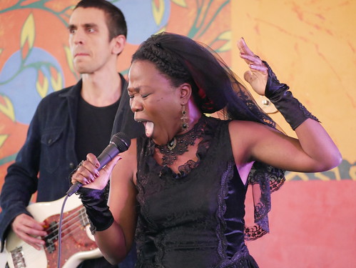 Moonlight Benjamin of Haiti at Jazz Fest Day 2 - 4.27.19. Photo by Louis Crispino.