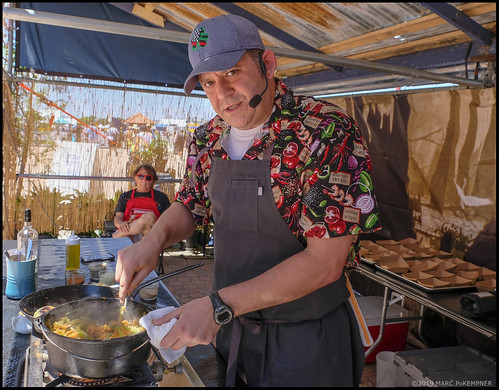 Cajun Cabin cooking demo with Nathan Richard of Cavan Restaurant & Bar cooking Jerk Fish on Friday, April 26, 2019. Photo by Marc PoKempner.