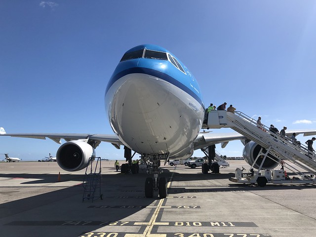 KLM A330 at St Maarten Airport