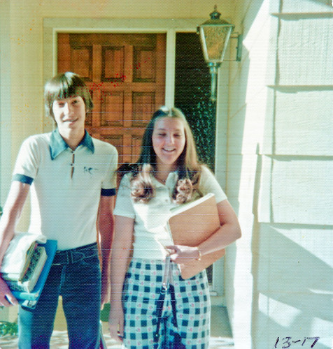 Brother & Sister Going to School, 1970s | Photo was found on… | Flickr