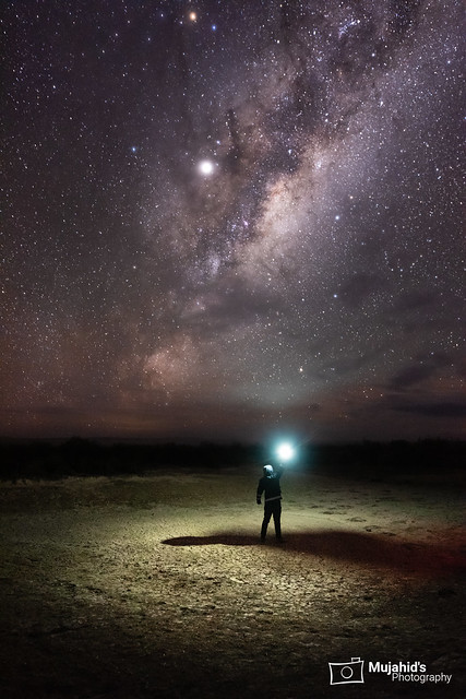 Man and the Night Sky - Sutherland - Northern Cape - Karoo - Roggeveld Mountains - South Africa