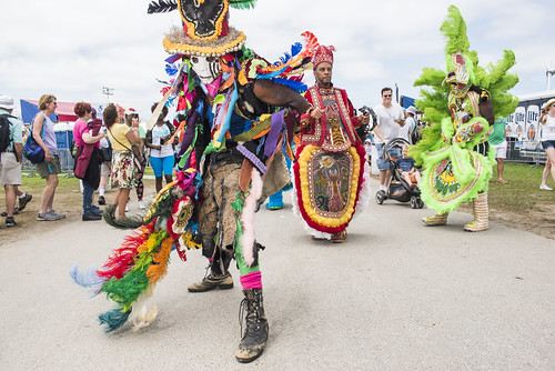 Mossman Tyrone Casby - Mohawk Hunters at Jazz Fest 2019 day 8 on May 5, 2019. Photo by Ryan Hodgson-Rigsbee RHRphoto.com
