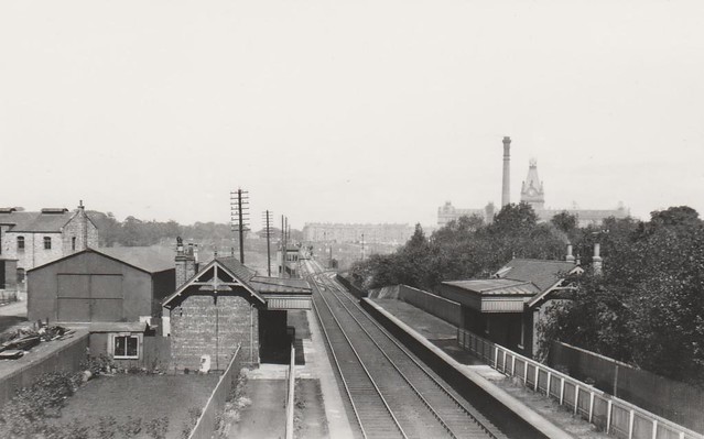 Ex-NBR Powderhall Station with Chancelot Flour Mill in the background, date unknown. (R W Lynn collection).