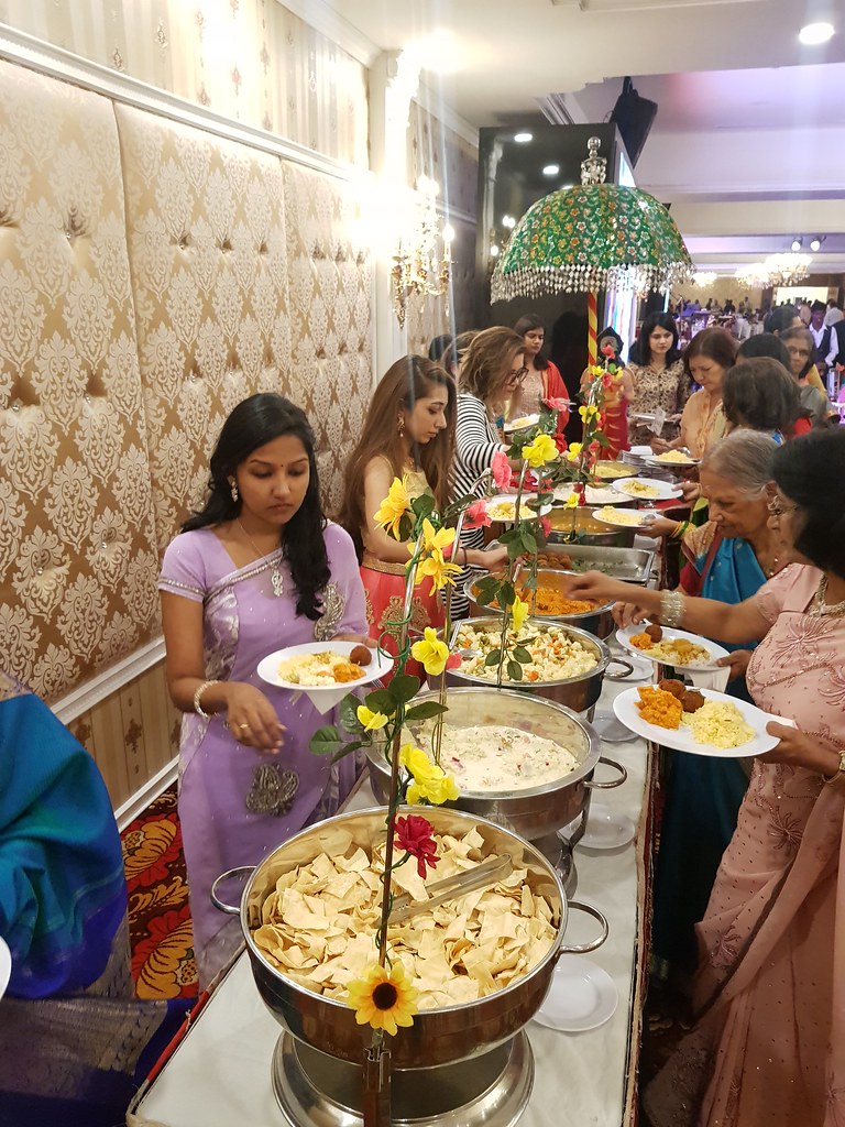 Buffet style dinner (Papadam, Salads) @ an Indian Wedding at Agenda Suria Convention Centre, near USJ ELITE Highway Toll Plaza Exit