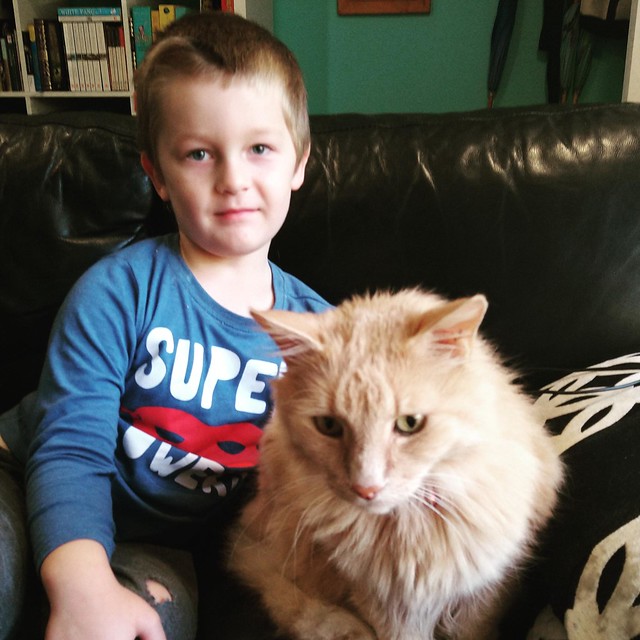 Aiden grandson age 5 3/4 and Bob age 14-Best Mates