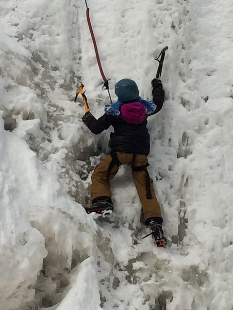 olivia ice climbing 2014