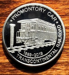 Carson City coin press-struck Trancontinental Railroad medal