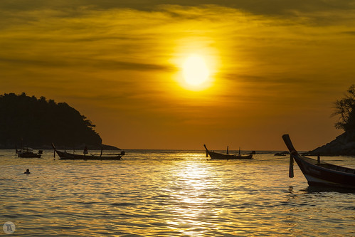 asie asia thaïlande thailand travel canon sunshine nature landscape panorama sunset soleil sun kata phuket plage beach boat bateau ile island paysage