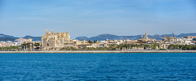 Panoramic view of the bay of Palma. Majorca
