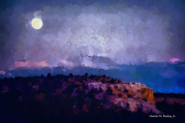 Digital Oil Painting of El Morro by Charles W. Bailey, Jr.