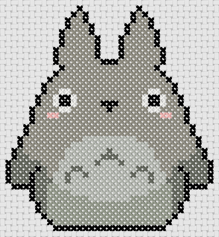 Preview of Cross Stitch Anime Patterns: Little Totoro