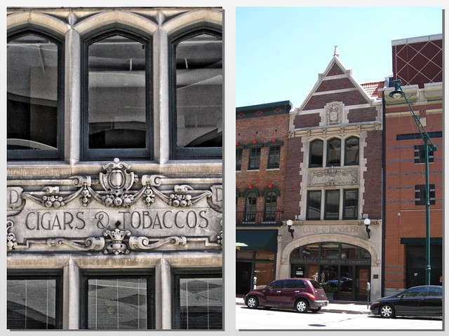 Indianapolis  Indiana -  Louis G. Deschler Company Building -  Cigar & Tobacco - Circle Centre Mall - Old Facade