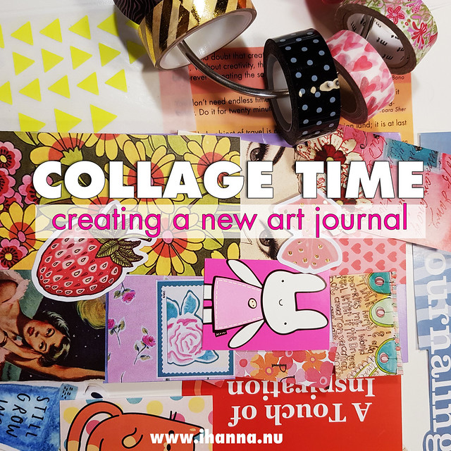 Collage Time ep 2: Creating a new traveler's notebook Art Journal for collage