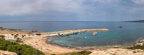 cyprus spring landscape seascape beach boat harbour walking agiosgeorgios panorama paphos holiday peyia