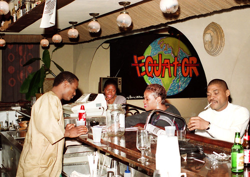 Equator Club Philadelphia Christmas Xmas Staff Party Hosted by Barry Lutz RIP and Chef Abu December 1993 040 Suleyman with Essence and Nigerian Lady | by photographer695