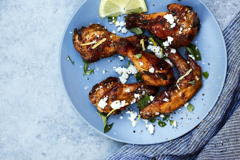 Greek Souvlaki Chicken Wings {Paleo, Keto, Whole30} - Gas Grill, Traeger and Oven Options