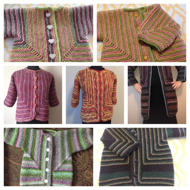 The adult and baby surprise jackets that I have knit!