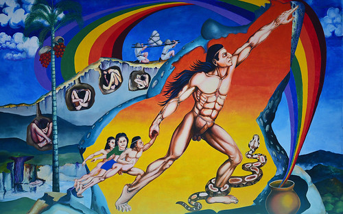 people mural heroic archidona amazonianwarrior painting ecuador