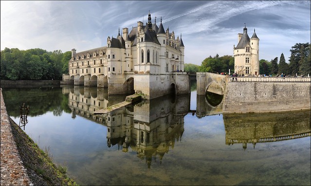 Chenonceau castle, Loire valley, France. Château de Chenonceau, Vallée de la Loire, France. Castillo de Chenonceau, Loira, Francia,