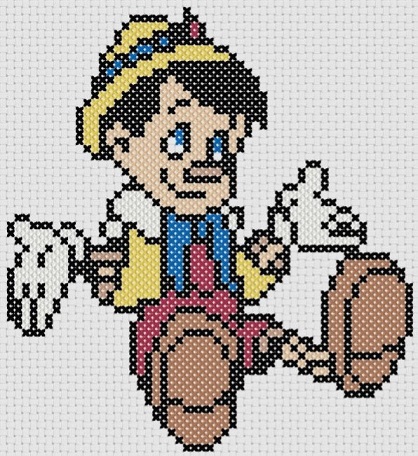 Preview of Disney cross stitch collection: Pinocchio