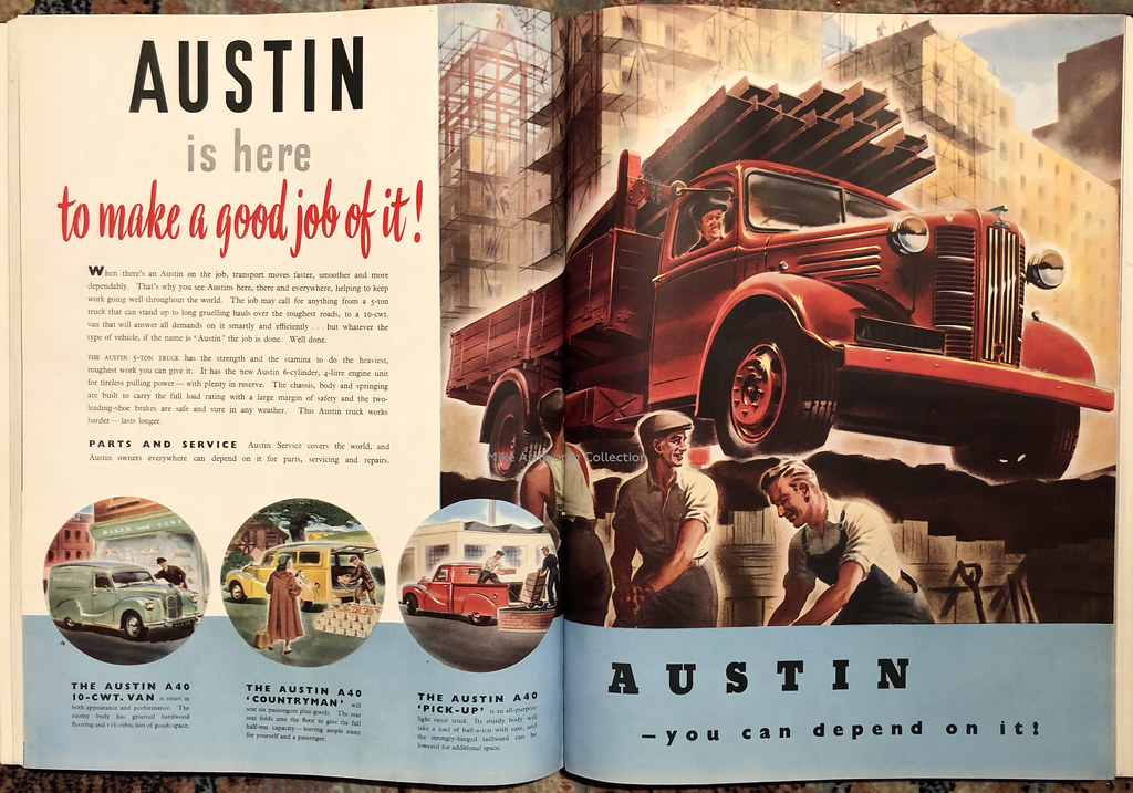 Austin is here to make a good job of it! - advert, 1950