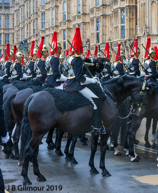 Blues and Royals at State Opening of Parliament.