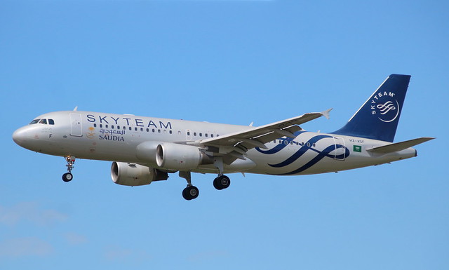 Saudi Arabian Airlines, HZ-ASF, MSN 4955, Airbus A 320-214, 25.05.2019,  FRA-EDDF, Frankfurt (Sky Team livery)